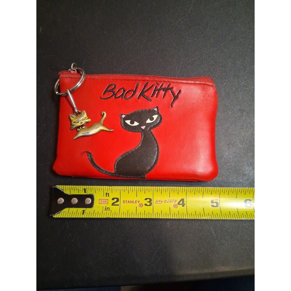 Bad Kitty Cat Red Coin Purse Credit Cards ID Sleeve Made In China, Charm TAIWAN - Picture 10 of 11